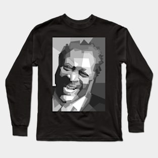 Bluesman in grayscale Long Sleeve T-Shirt